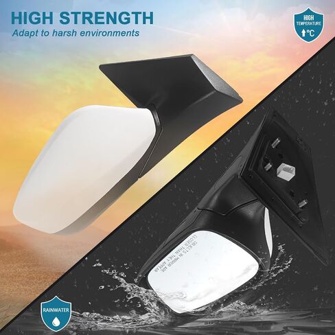Left Driver Side Mirror Assembly Fits 2014 2015 2016 Hyundai Elantra with Power Glass Heated Blind Spot Glass Turn Signal and Manual Folding Match to Black (6Pins) in Saudi Arabia