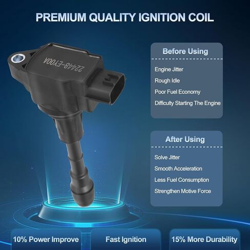 Ignition Coil Pack UF617 Replacement for Nissan 370Z Infiniti EX37 FX37 G37 M37 Q50 Q60 Q70 QX50 QX70 V6 3.7L 5.0L 5.6L Set of 6 in Saudi Arabia