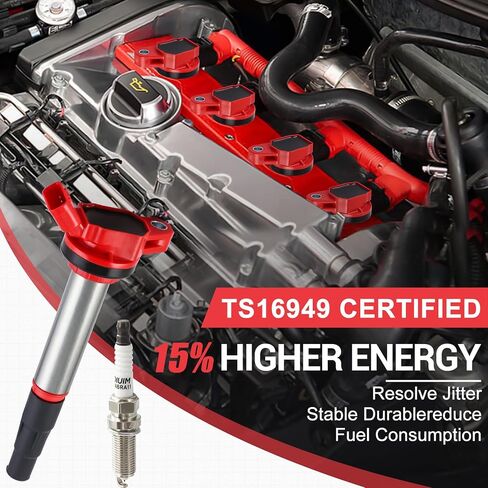 Pindex 4 Pack UF596 Ignition Coil Packs Compatible with Toyota Pontiac Corolla Lexus Scion Matrix CT200H 1.8L L4 UF596 UF619 C1714 90919-02252 90919-02258 in Saudi Arabia