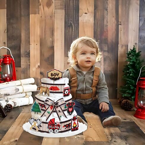 Winter Pink Snowflake Diaper Cake Decorations Kit for Baby Shower, Snowflake Patterned Ribbons 5 Yards, Baby It's Cold Outside Cards Gender Reveal Party Decorations Supplies in Kuwait