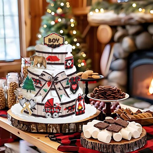 Winter Pink Snowflake Diaper Cake Decorations Kit for Baby Shower, Snowflake Patterned Ribbons 5 Yards, Baby It's Cold Outside Cards Gender Reveal Party Decorations Supplies in Kuwait