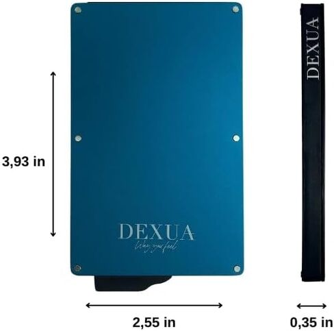 Rfid Blocking Card holder, Minimalist Pop Up Slim Credit Card Holder, Metal Magsafe Wallet Gift for Men & Women, Marine Blue in Saudi Arabia