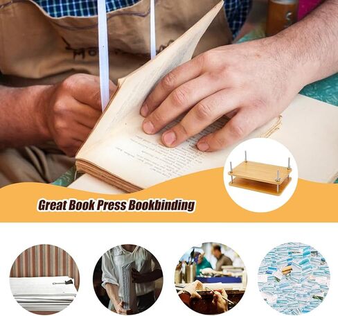 أداة تجليد الكتب الثابتة من DICOSMETIC، أداة تجليد الكتب الثابتة ذات 3 طوابق من الخيزران، أداة تجليد الكتب اليدوية المحمولة، تجليد الكتب يدويًا لتجليد الكتب بنفسك، سهل التجميع (11.61 × 7.68 بوصة) in Saudi Arabia