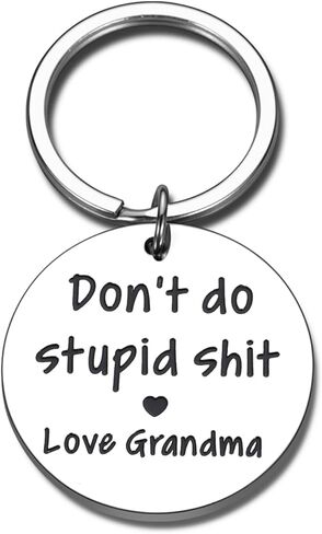 KINMES Christmas Stocking Stuffers for Teen Boys Girls Don't Do Stupid Sht Keychain in Kuwait
