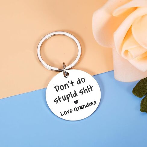 KINMES Christmas Stocking Stuffers for Teen Boys Girls Don't Do Stupid Sht Keychain in Kuwait