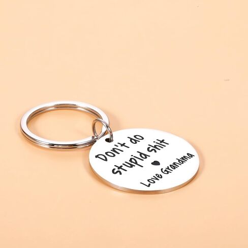 KINMES Christmas Stocking Stuffers for Teen Boys Girls Don't Do Stupid Sht Keychain in Kuwait