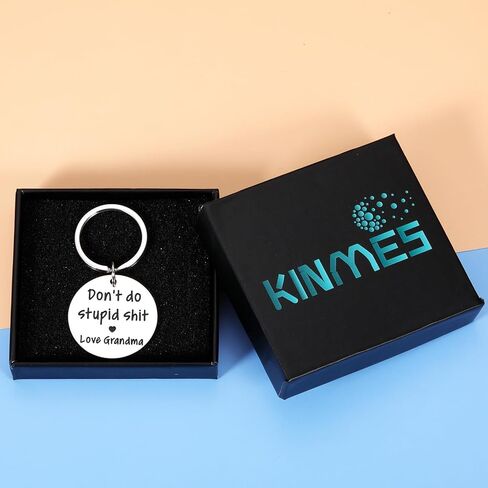 KINMES Christmas Stocking Stuffers for Teen Boys Girls Don't Do Stupid Sht Keychain in Kuwait