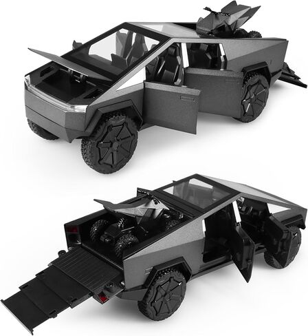 Toy Trucks Cybertruck with Cyberquad 1:24 Cyber Toy Trucks Gray Cybertruck Metal Diecast with Lights Sounds Effects, Fun Toy Cars Great Gifts Idea in Saudi Arabia