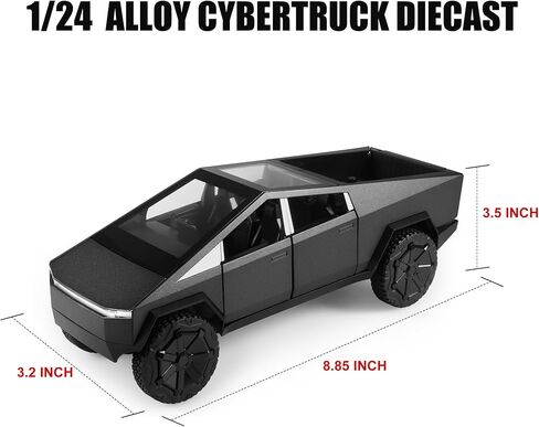 Toy Trucks Cybertruck with Cyberquad 1:24 Cyber Toy Trucks Gray Cybertruck Metal Diecast with Lights Sounds Effects, Fun Toy Cars Great Gifts Idea in Saudi Arabia