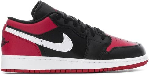 Jordan Big Kid's Air 1 Low White/Black-Varsity Red-White (553560 161) in Saudi Arabia