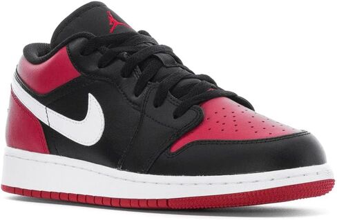 Jordan Big Kid's Air 1 Low White/Black-Varsity Red-White (553560 161) in Saudi Arabia