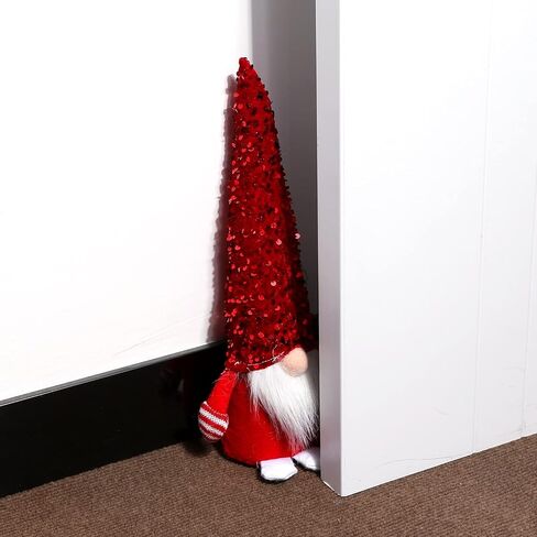 Decorative Door Stopper Santa Claus Door Stop, Fabric Heavy Duty Weighted Doorstop Wall Protector, Christmas Gnomes Ornaments for Home Office Decoration in Saudi Arabia
