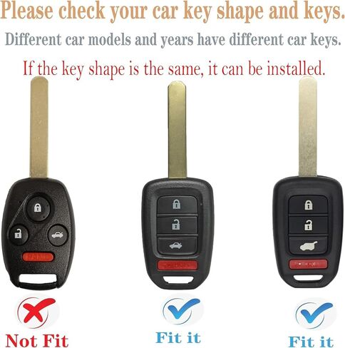 حافظة غطاء مفتاح Honda Key fob مع سلسلة مفاتيح، غطاء/جلد مفتاح حماية ناعم من مادة TPU، 4 أزرار متوافقة مع ملحقات السيارة الرئيسية Accord Civic CR-V LX (أبيض فضي) in Kuwait