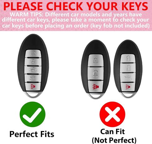 غطاء مفتاح Fob مع سلسلة مفاتيح ماسية لغطاء مفتاح سيارة Nissan متوافق مع Altima Rogue Sentra Pathfinder Frontier Maxima Titan Murano Kicks Juke Versa (5 أزرار - قلب وردي) in Saudi Arabia