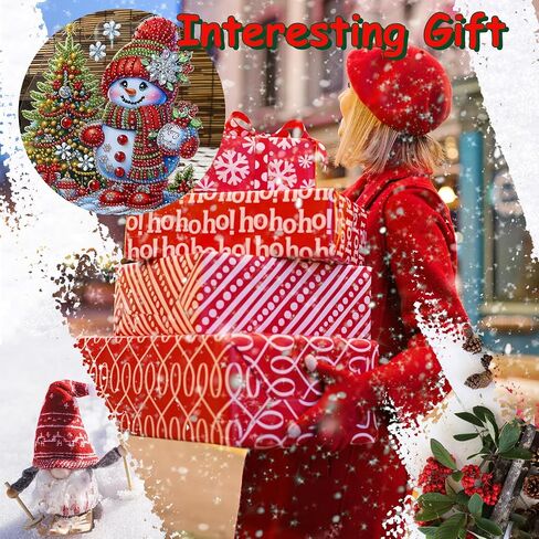 VNRGG Diamond Art Kits for Adults Christmas 5D DIY Snowman Christmas hat Christmas Tree Diamond Art Christmas Desktop Ornaments in Saudi Arabia
