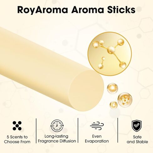10 Bags Fragranced Car Diffuser Refills for RoyAroma Car Diffuser Vent Clips, Car Air Fresheners Scents Diffuser Perfume Essential Oil sticks- 5 Scents-Vanilla, Tea Tree, Sandalwood, Cinnamon, Jasmine in Saudi Arabia
