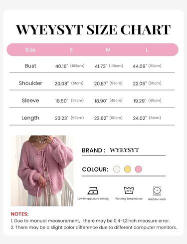 Wyeysyt المرأة التعادل الجبهة القوس سترة البلوزات المتضخم مكتنزة سترة متماسكة طويلة الأكمام مفتوحة الجبهة فضفاضة تريكو القوس القمم in Kuwait