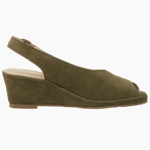 Deer Stags Women's Wendy Slingback Peep Toe Wedge in Saudi Arabia