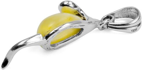 إيان وفاليري الأصفر العنبر الفضة الاسترليني قلادة قلادة سلسلة 18 بوصة in Kuwait