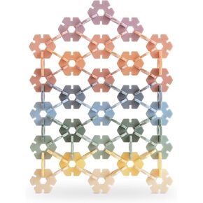 mushie HEX Connect Building Toy Set | 100 Pieces for Kids 5 Years+ | Preschool Educational and Toddler Montessori Toys
