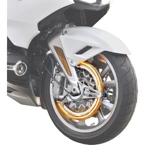 Front Brake Rotor Covers LED Light for Gold Wing GL1800, Front Brake Disc Rotor Covers with Amber LED Ring Light for Honda Goldwing GL1800 2018-2024 Accessories