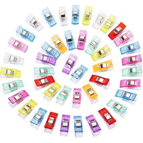 20 Pcs Colorful Sewing Clips Quilting Clips Fabric Quilting Craft Tools, Multipurpose Plastic Clips for Sewing Binding, Sewing Supplies Quilting Accessories Crafting Tools, DIY Hemming Rulers