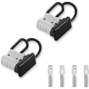 10 Gauge 50A Battery Quick Connect/Disconnect, Jumper Cable Plug Connector Kit for Recovery Winch, Towing Systems(Grey)
