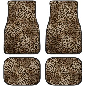 Rose Car Floor Mats Set of 4,Red Rose Floral Print Flower Design Vehicle Front Rear Carpets Mat Decorative Car Floor Carpets Rugs Non-Slip Auto Car Accessories Universal Fit for Car SUV Truck Van