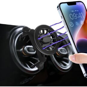 Magnetic Phone Holder for Mini Cooper R56 F56 Smart 451 453 Alfa Romeo Mito Fiat 500 Berlingo Renault Alaskan Clio Mercedes AMG/GLA/GLB/GLC/GLE/GLS/GLK Compatible with Slim Phone Case