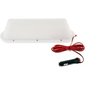12V LED Magnetic Taxi Light Waterproof LED Roof Dome Light With 3 Meter Power Plug Line- Unmarked Style (LED Colour: White)