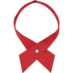 Bow Ties for Women Criss-Cross Tie Solid Color Neck Tie for Women Girls Boys School Uniform Shirts Blouses Cosplay