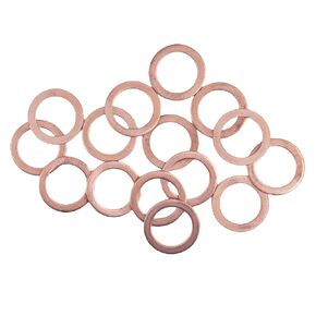15 Pcs Oil Drain Plug Gasket - 14mm Copper Oil Plug Gaskets Compatible with Mercedes Oil Drain Plug Washer Crush Seal Replace OEM#007603-014106