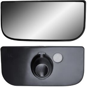 Replacement Driver Left Side Door Towing Mirror Small Lower Glass Convex with fixing kits for Chevy Silverado Sierra from 2003 to 2013