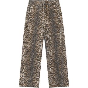 Unisex Cheetah Jeans Leopard Print Pants Baggy Pants Y2k Jeans Grunge Jeans Aesthetic Jeans Straight Leg Pats