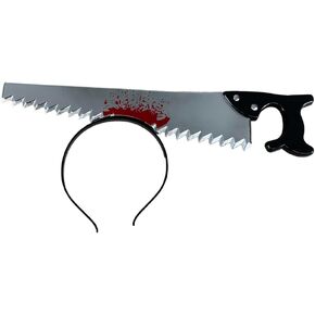 Adult Saw Through The Head Headband Costume Accessory