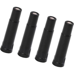 4 Pcs Screw-on Valve Cap Stem Extension Wheel Tire Cap Extender Adapter for Auto Car Truck with Length 39mm Plastic Black Durable Material