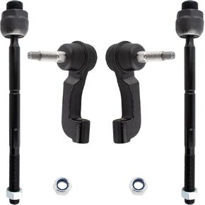 4Pcs Front Inner Outer Tie Rods End Links Left Driver & Right Passenger Fit For Jeep Liberty 2002 2003 2004 2005 2.4L 2.8L 3.7L Sport Utility 4-Door Replace# ES3535 ES3536 EV402