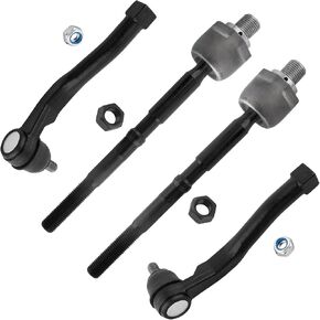 EV800577 ES800033 ES800034 Front Inner & Outer Tie Rod Ends for Chevrolet Aveo 2004-2011 Aveo5 2006-2011 Pontiac G3 2009-2010 Wave 2005-2008 Suzuki Swift+ 2004-2009, Pack of 4