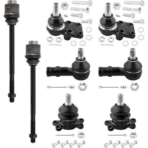 BOXI (Set of 8) Front Upper & Lower Ball Joints Inner & Outer Tie Rod Ends Fit for Chevrolet LUV 1981 1982 / for Isuzu Pickup 1981 1982 1983 1984 1985 1986 1987 2WD | Replace ES2144 ES2313 K9551 K9042