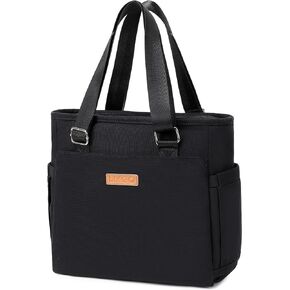 Medium Canvas Tote Bag for Women, Multi-Pocket Purse Handbag with Adjustable Top Handle