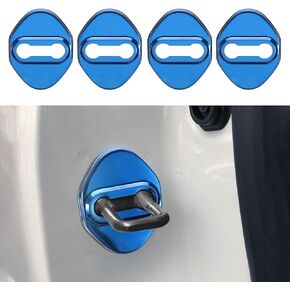 TOMALL 4pcs Car Door Lock Latches Cover Compatible with Honda Accord Civic CR-V XR-V HR-V UR-V Odyssey Crosstour Pilot Vezel Stainless Steel Car Door Lock Protector Sports Style Accessories (Blue)