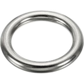 PATIKIL Seamless Metal O Rings, 304 Stainless Steel O-Ring Heavy Solid Round Rings for Macrame, DIY Crafts