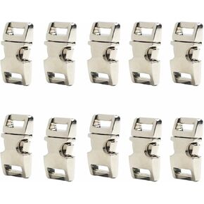 10 PCS 5/8 inch Flat Silver Color Metal Side Release Buckles