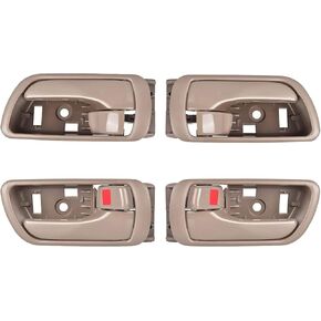 4Pcs Interior Inside Door Handles Replacements for Toyota Camry 2002 2003 2004 2005 2006 Inner Door Handle Front/Rear Driver & Passenger Side Beige
