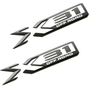 2Pack X31 Off Road Emblem 84682662 Rear Bodyside Badge Nameplate Letter Replacement for 2019 2020 2021 2022 GMC Sierra 1500 (Glossy Black)
