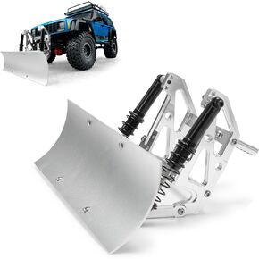 RC Snow Shovel Aluminum Alloy Snow Plow Blade Kit for 1/10 SCX10 II 90046 90047 90028 90027 TRX4 RC Crawler Car