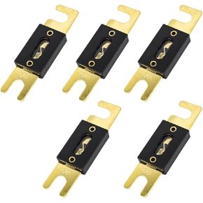 5PCS Car ANL Fuses, 100A 100 Amp Automotive ANL Blade Fuse for Audio and Video System, Zinc Alloy Plated Vehicle Interior Fuse Accessories, Universal for Sedan, Marine, RV