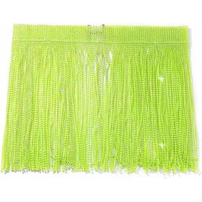 Yokawe Sparkly Crystal Waist Chain Black Rhinestone Tassel Dance Skirt Nightclub Hip Chain Beach Party Ravr Jewelry Accessories for Women and Girls