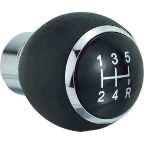Abfer 5 Speed Shift Knob Leather Gear Shifting Stick Car Handle Shifter Knobs Transmission for Most Manual Vehicles