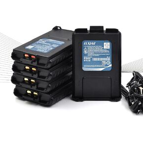elxjar (5-Pack) 7.4V 1800mAh BL-5 Battery Pack Replacement for Baofeng UV-5R/Plus DM-5R/Plus UV-5RE UV-5RTP BF-F8HP MK2/3/3X/4/5 V2+/Plus Series